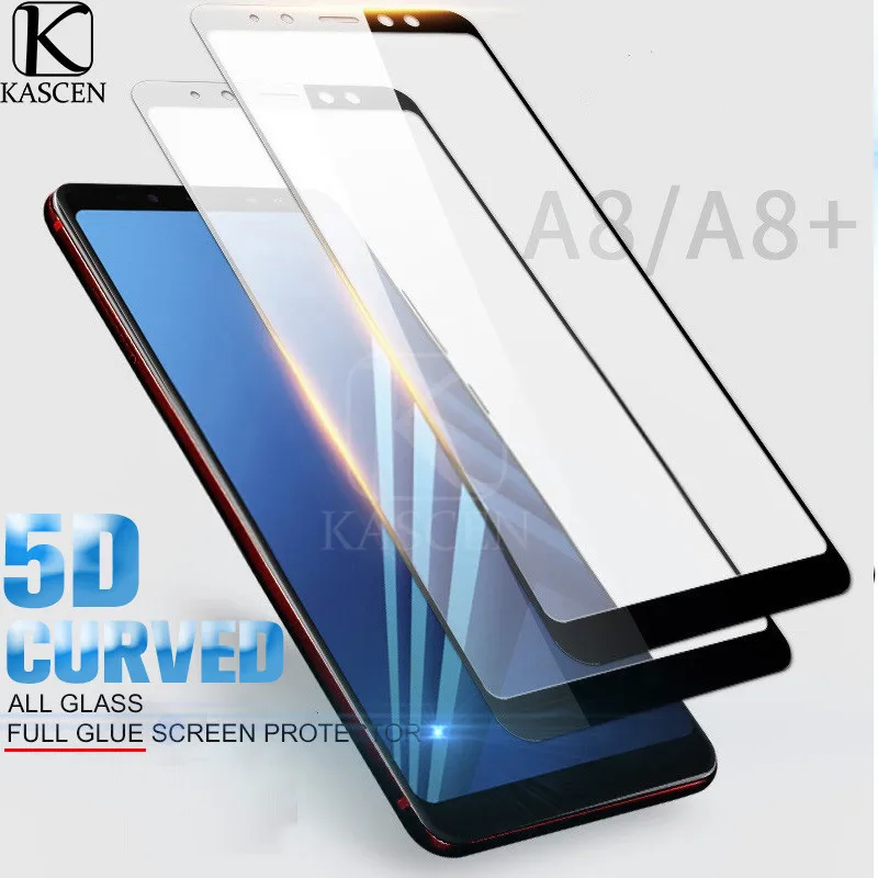 

KASCEN 5D Curved Tempered Glass For Samsung Galaxy A8 Plus 2018 Full Cover All Glue Screen Protector Film For Samsung A8 2018