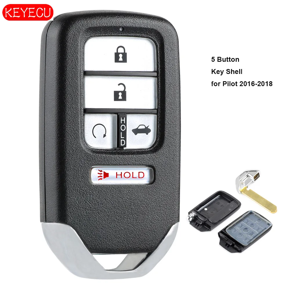 honda key pilot fob replacement remote civic case shell button keyecu smart
