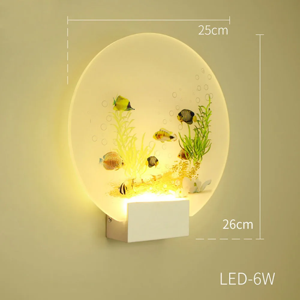 Fish Wall Lamp for Bedside Bedroom Stair Corridor Porch Nordic Home LED Lighting | Освещение