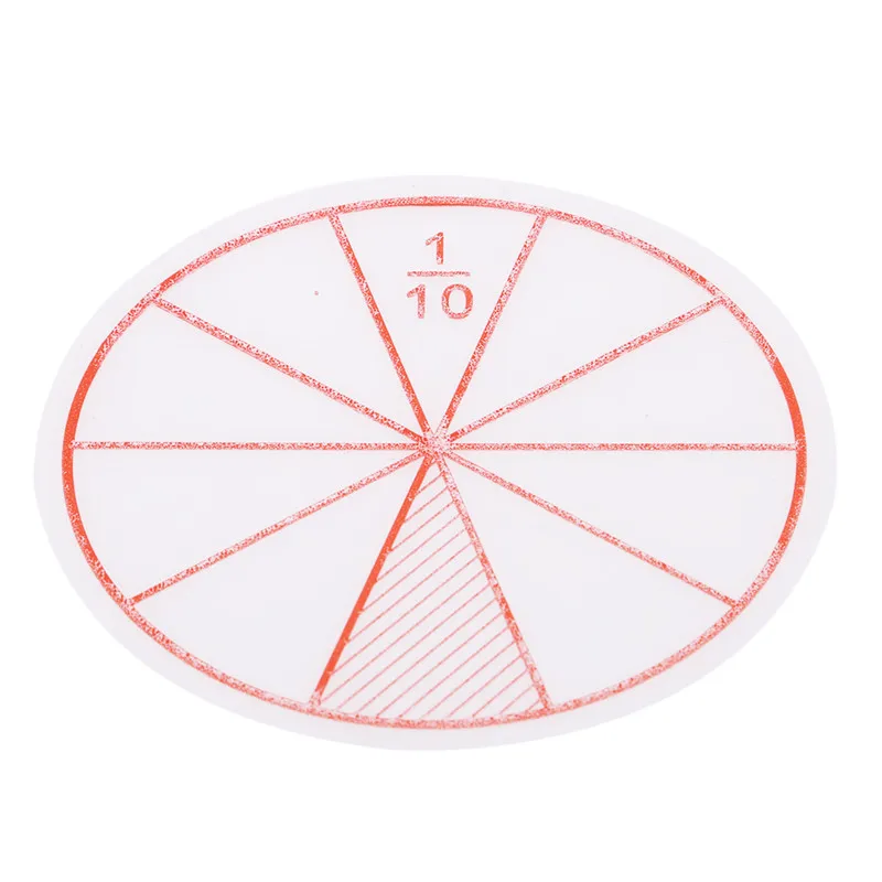 12pcs Plastic Numbered Fractions Circles Math Chips Mathematics Number Toy Math Toys