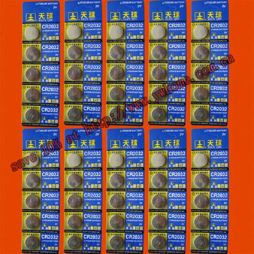 

50PCS TQ CR2032 LITHIUM BATTERIES 3V SHIP by air mail