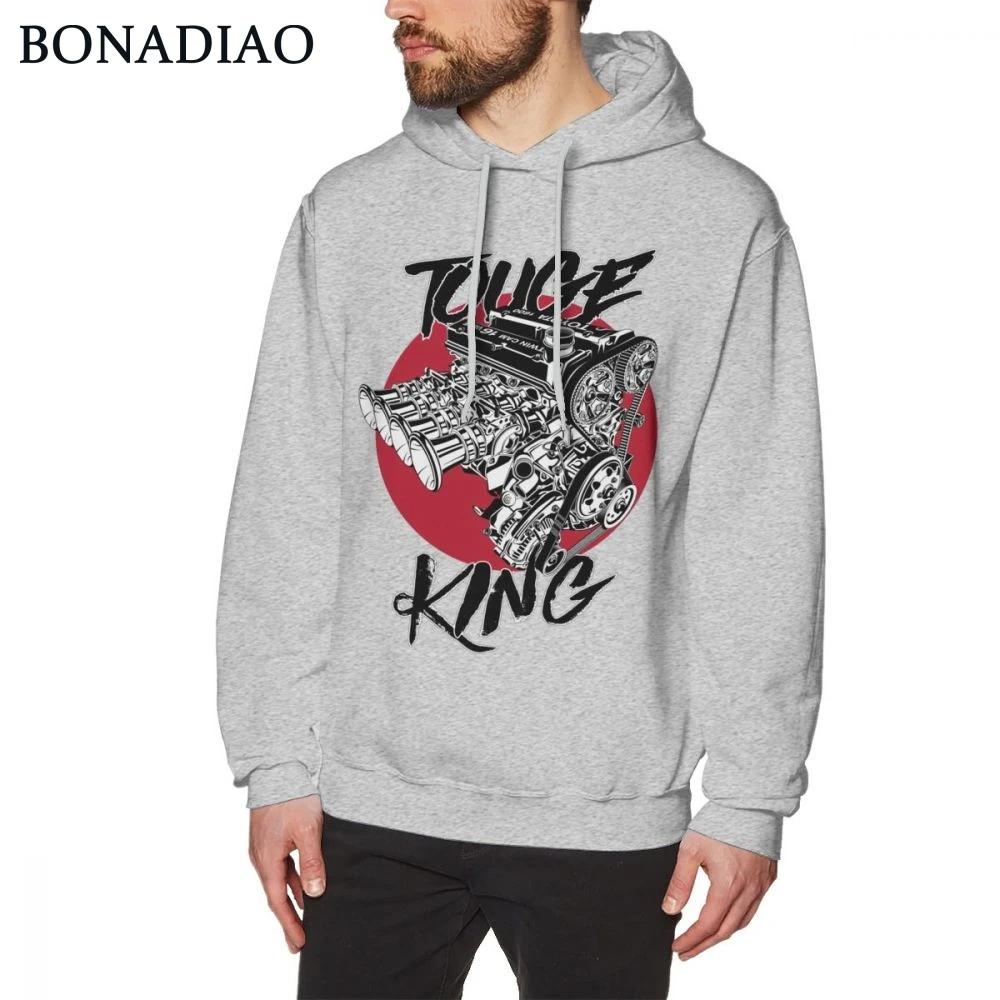 

4age Jdm AE86 Hoodies For Male Car Engine Graphic Print Round Neck 100% Cotton Hoodie