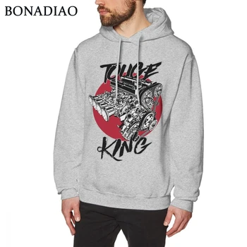 

4age Jdm AE86 Hoodies For Male Car Engine Graphic Print Round Neck 100% Cotton Hoodie