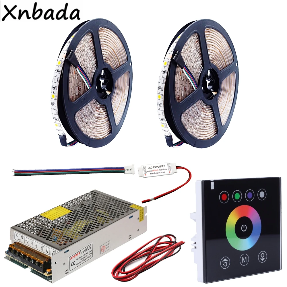 Светодиодная лента 5 ~ 30 м 5050SMD RGBW RGBWW черная светодиодная Сенсорная панель