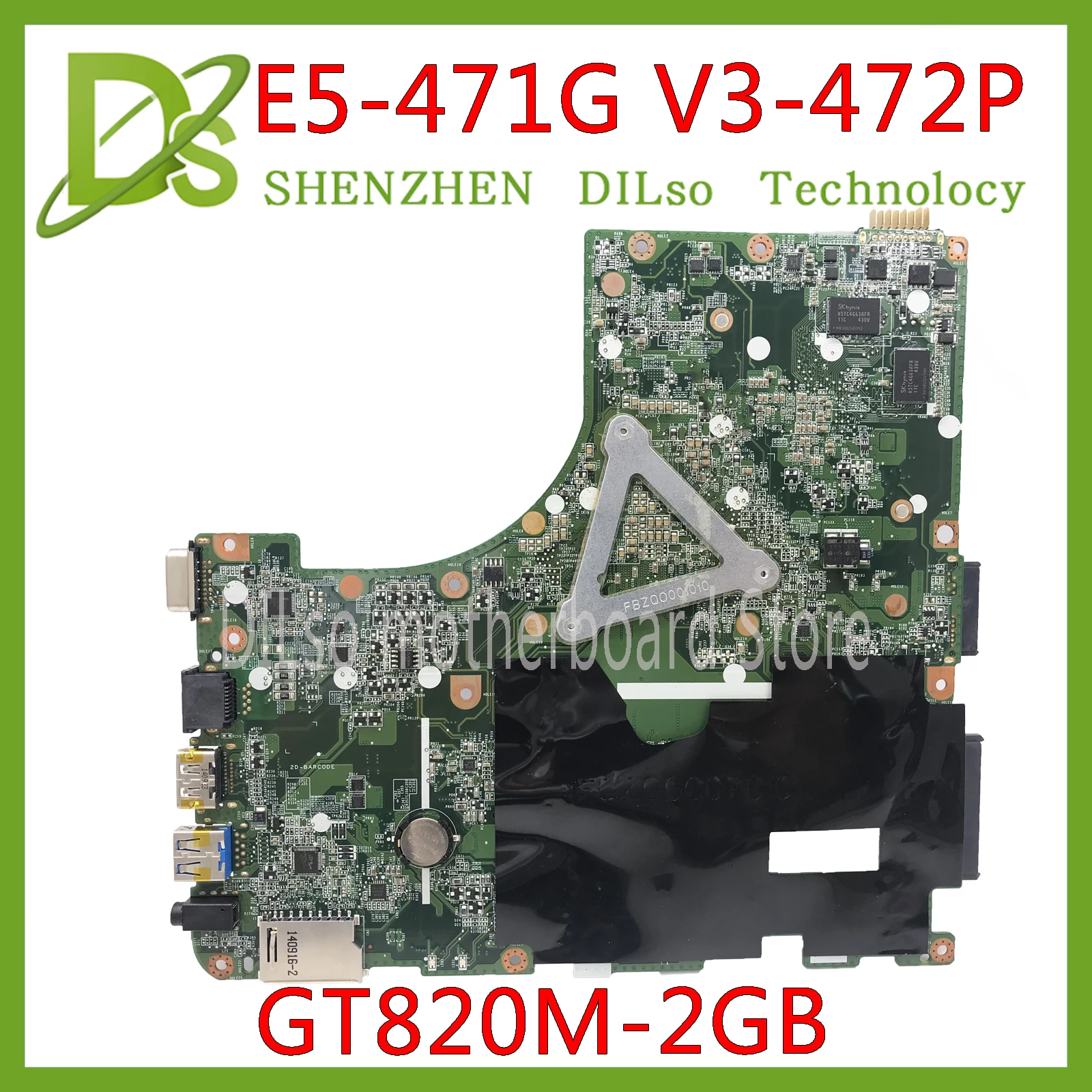  KEFU DA0ZQ0MB6E0 for Acer aspire E5-471 E5-471G V3-472P Laptop motherboard I5-4210U CPU with GT820M