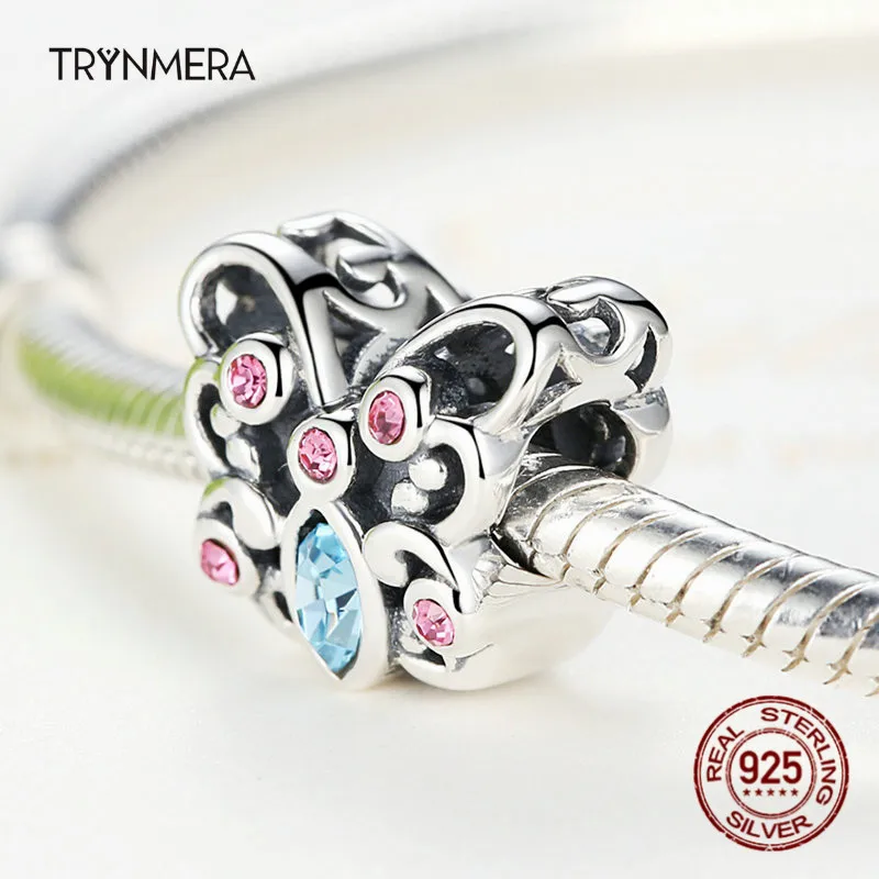 Trynmera подвески из стерлингового серебра 925 пробы с бабочками и животными браслеты