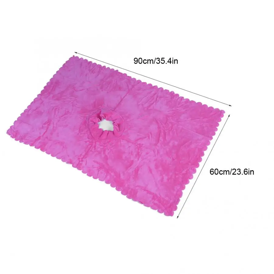 Solid Color Beauty Salon Bed Towel With Hole Opened Soft Lint-free Towel Blanket