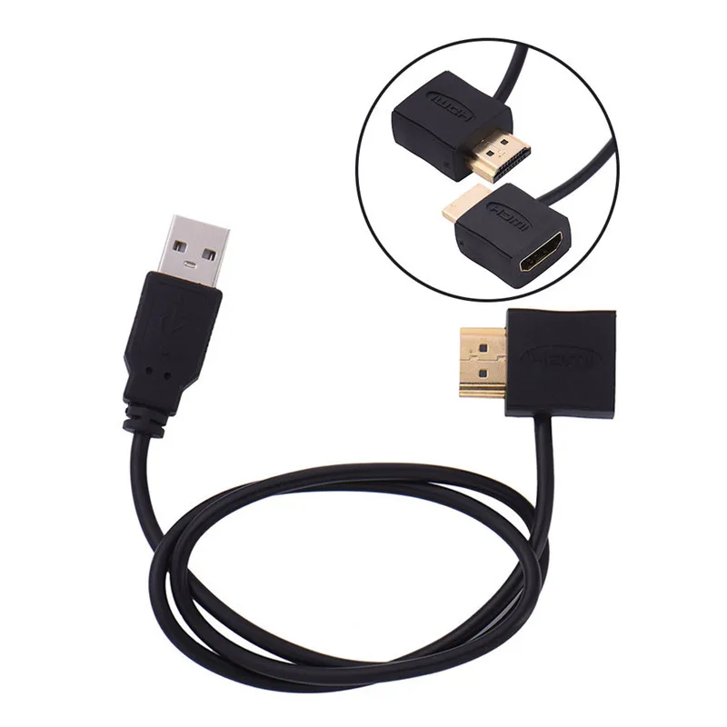 2016 новые Портативный 50 см USB 2.0 HDMI мужчин и женщин адаптер Extender Питание
