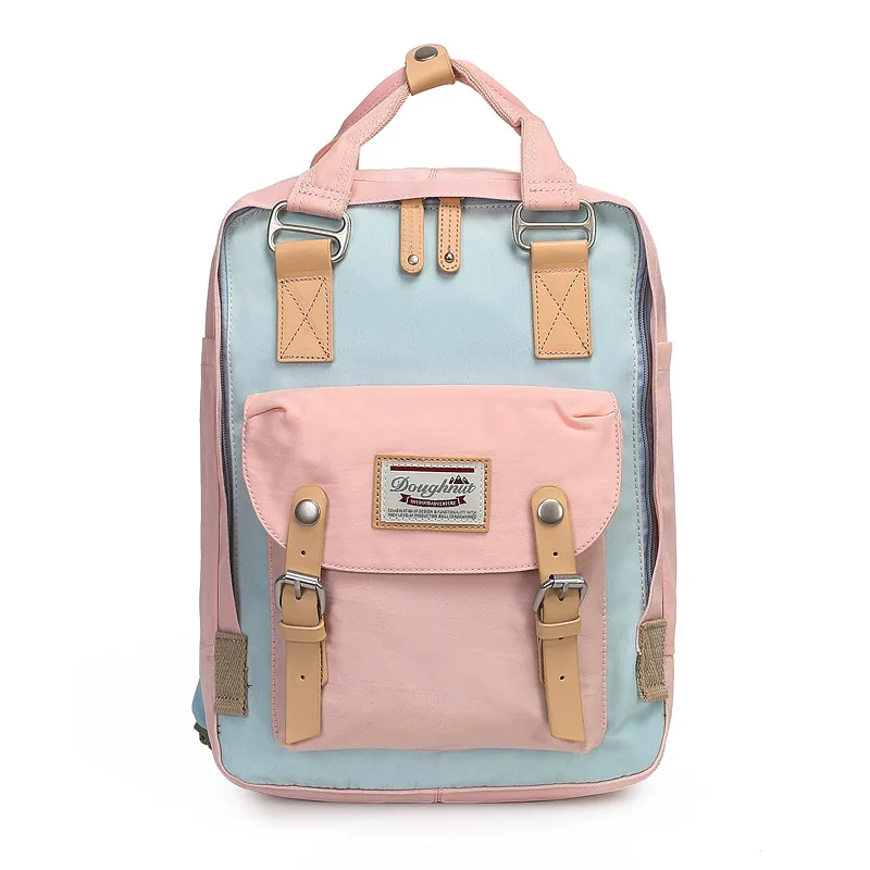  Donuts Double Shoulder Packs Girls' Backpacks High School Students Campus Oxford Canvas Bags New Tr - 33043871196