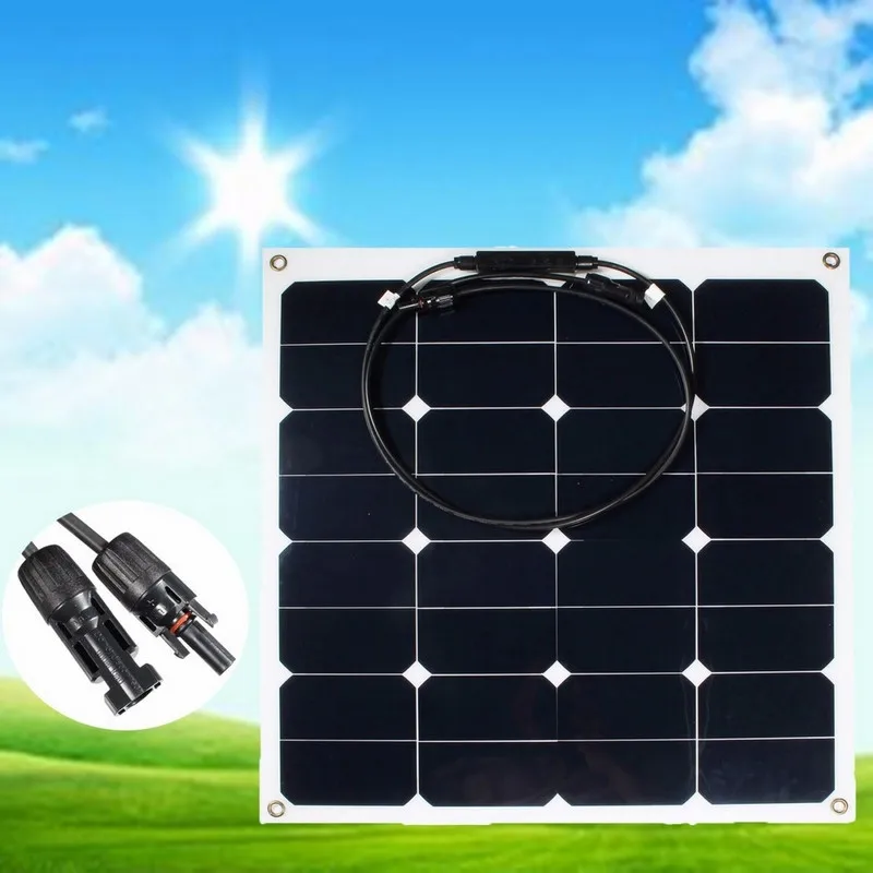 

18V 50W Monocrystalline Saving Sime-Flexible Solar Panels For RV Travel / Boat/Car