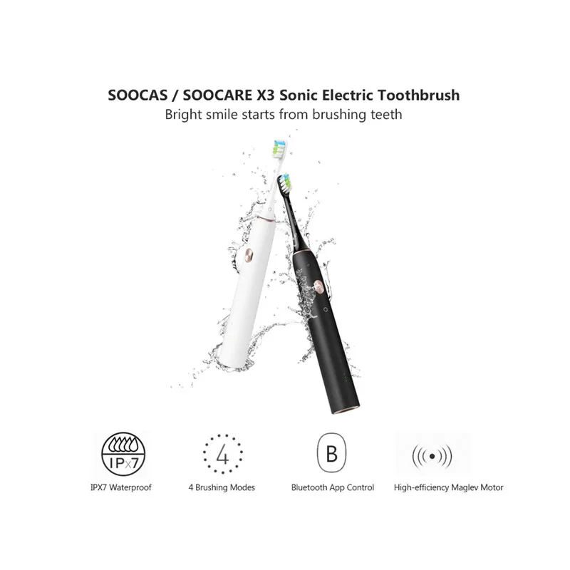 Xiaomi SOOCAS X3 Электрический Зубная щётка Soocare Bluetooth USB Перезаряжаемый звуковой зубная