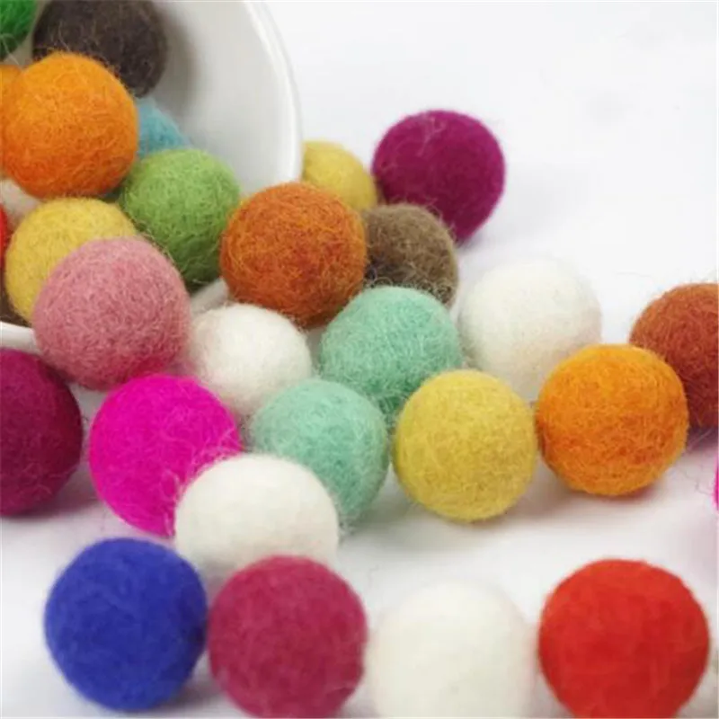 Buy PINJEAS 2cm Nepal Wool Ball 120 Multicolour. Felt Balls. Wool. Gumball