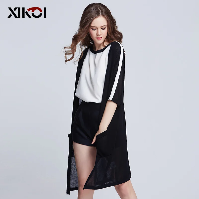 2017 New Casual Women Sweaters Fashion Thin Ladies Long Sweater Cardigan Womens Clothing Girls Cardigans Sweter Mujer Clothes