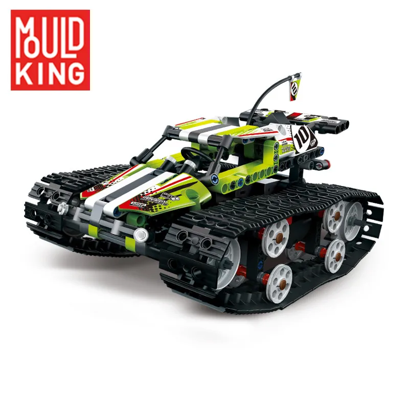 

410PCS Mould King Military Series Heavy Tan Weapon Building Blocks WW2 Tank Bricks Army 13023 Compatible Legoing Toys for Kids