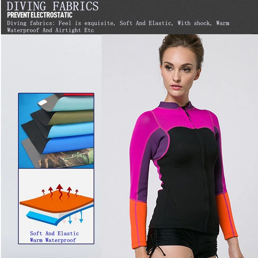 SBART 2 мм неопрен Сплит-Тип солнцезащитный Медузы гидрокостюм для дайвинга Топы для женщин пляж серфинга теплая куртка купальники, анти-удар, носимые