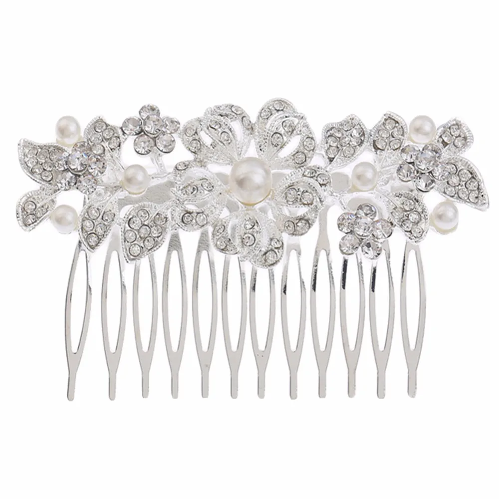 OnnPnnQ Elegant Wedding Hair Accessories for Women Cute Shape Silver