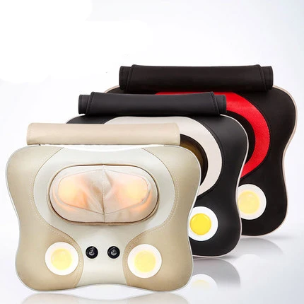 Heating Massage Cushion Pillow Cervical Massager 4D Kneading Electric Vibrating Massager Shiatsu Body Shoulder Back Massage 