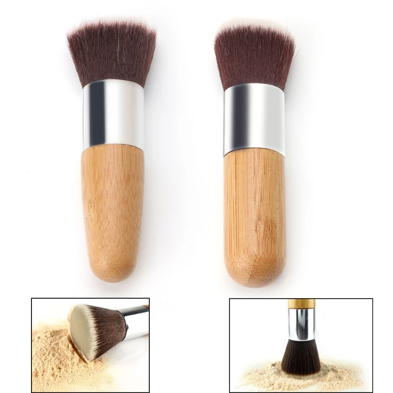 

New 1PC Pro Cosmetic Kabuki Makeup Face Blush Foundation Powder Flat Round Brush