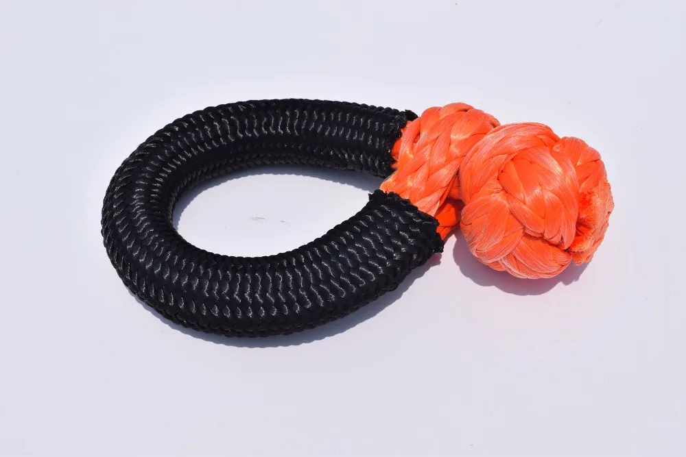 Orange 14mm*80mm ATV Soft Shackles,Winch Shackle for Auto Parts,UHMWPE