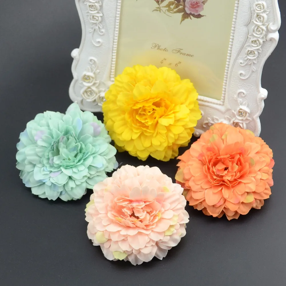 

20PCS 7cm Chrysanthemum Artificial Silk Flower Head For Home Wedding Party Decoration Wreath Scrapbooking Fake Sunflower Flowers