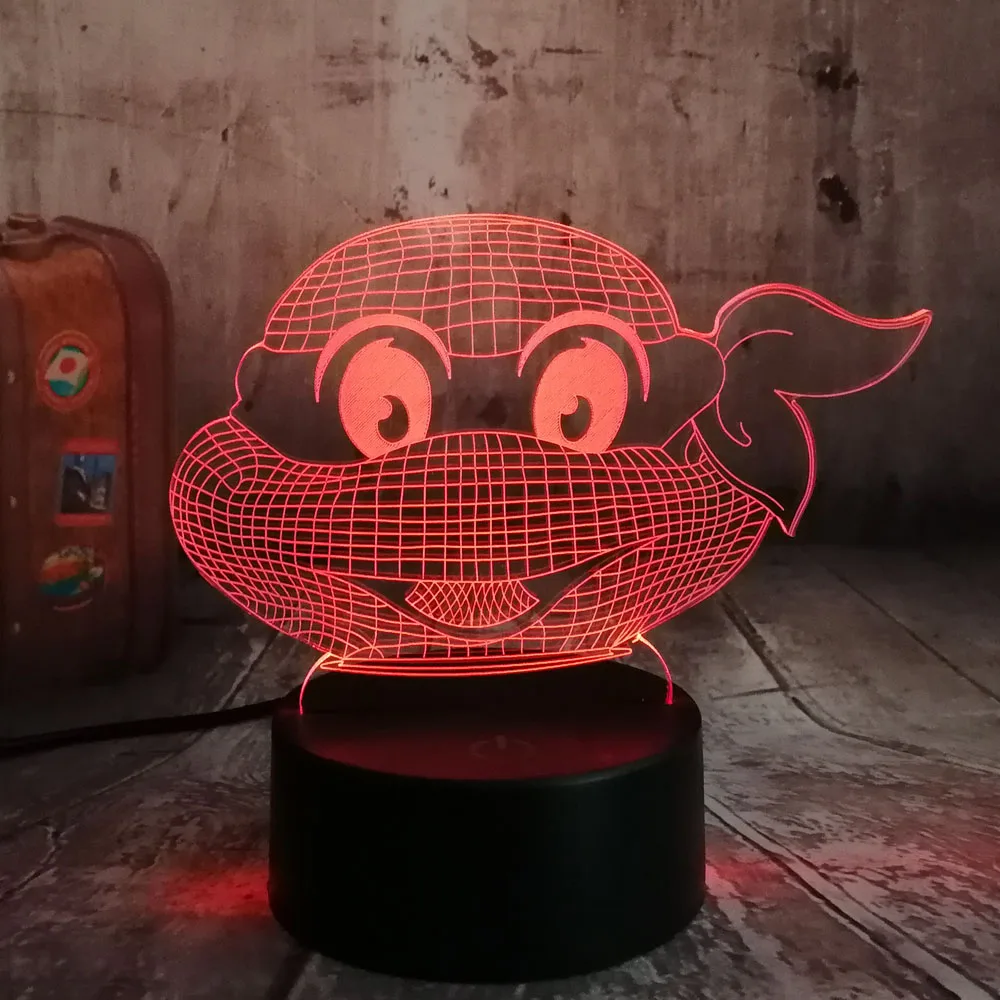 Figura Teenage Mutant Ninja Turtles ambiente moderno 3D Visual lámpara Noche de luz Led decoración de la boda dormitorio regalo Lamparas Figura Teenage Mutant Ninja Turtles ambiente moderno 3D Visual lámpara Noche de luz Led decoración de la boda dormitorio regalo Lamparas