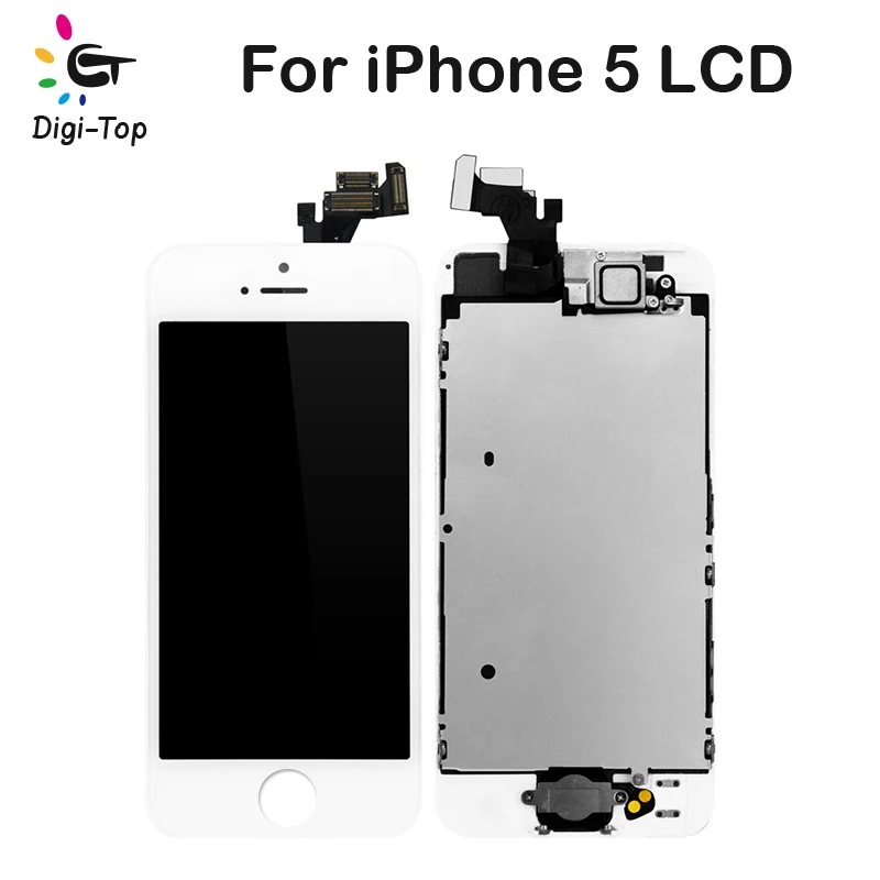 

Digi-Top 10Pcs/Lot Complete LCD For iPhone 5 5S 5C Touch Screen Digitizer Display Full Assembly AAA+++High Quality Free DHL