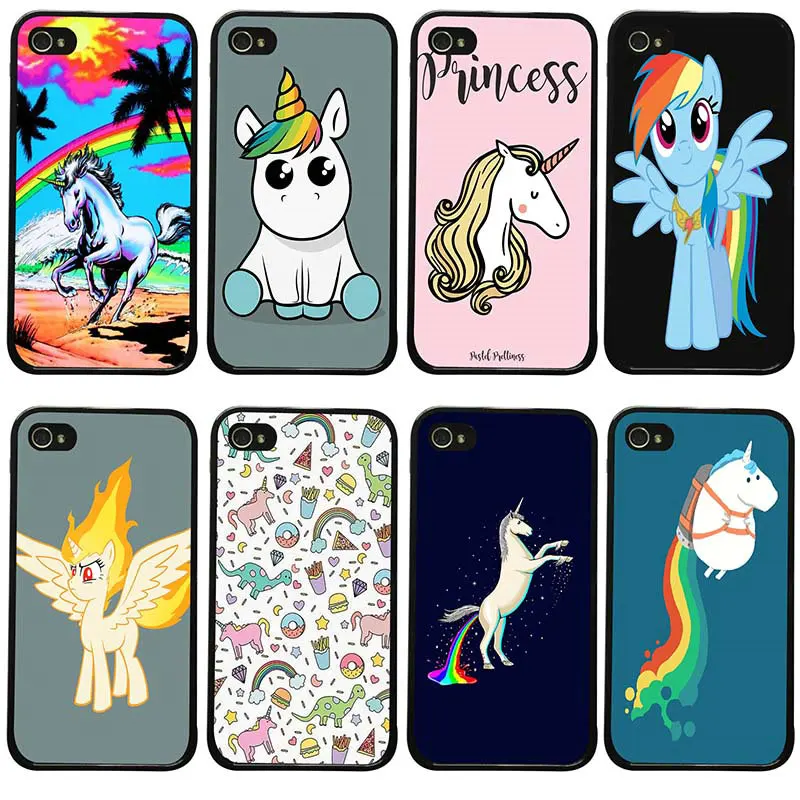 Rainbow Unicorn Horse Cell Phone Cases Hard Plastic Cover Protect for iphone 8 7 6 6S Plus X XR XS Max 5S 5 SE 4 4S Case |