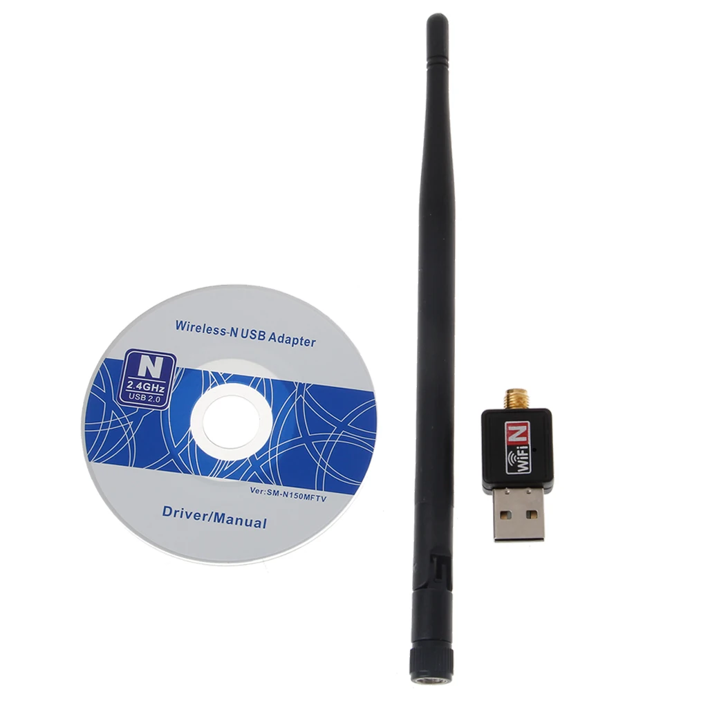 Мини USB Wifi адаптер 150 Мбит/с 2dB 5dB антенна сеть Lan Карта PC Wi-Fi приемник Беспроводной 802.11b/g/n Высокая Скорость Wi-Fi адаптер