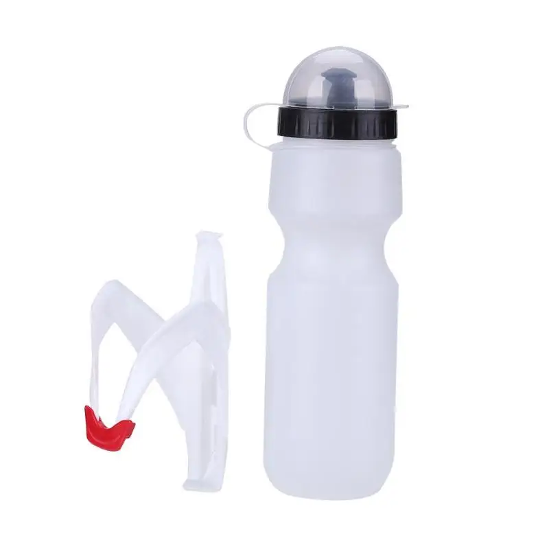 7 Color 650ML Portable Outdoor Bike Bicycle Cycling Sports Drink Jug DIY Water Bottle Cup Bicycle Bottle with Holder - Цвет: Белый