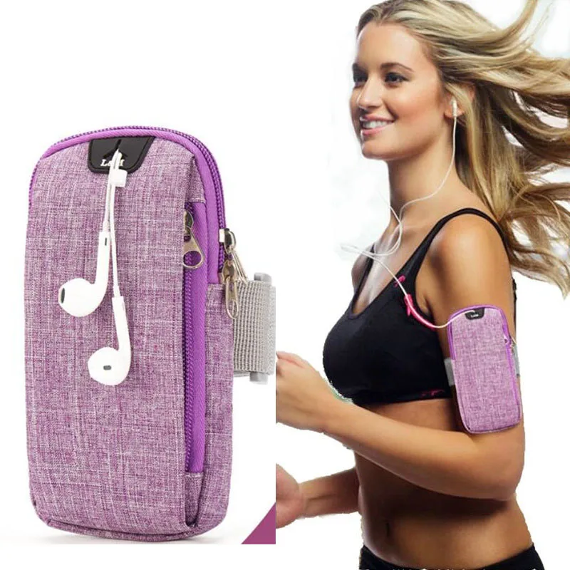

Running Mobile Phone Bag Waterproof Sac De Sport Arm Bag Men Jogging Riding Arm Bag With Headphone Hole Women Running Wrist Bags