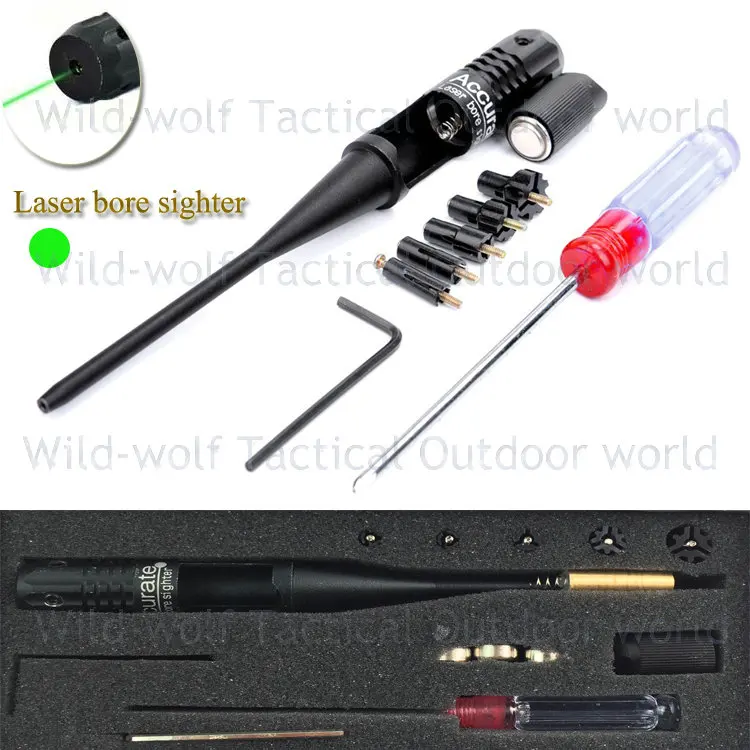 NEW Tactical .22 .50 Caliber Green Dot Laser Bore Sighter Scope