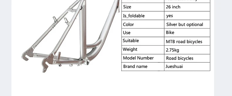 Best 26 inch TED 03 Aluminum alloy MTB Mountain bike road bicycles frame bicycle frame is customized 3