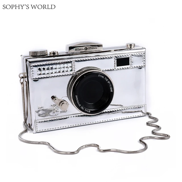 Personality Handbags Leather Women Evening Purse Fashion Camera Personality Handbags Leather Women Evening Purse Fashion Camera Hard Las Bag With Shoulder Chians