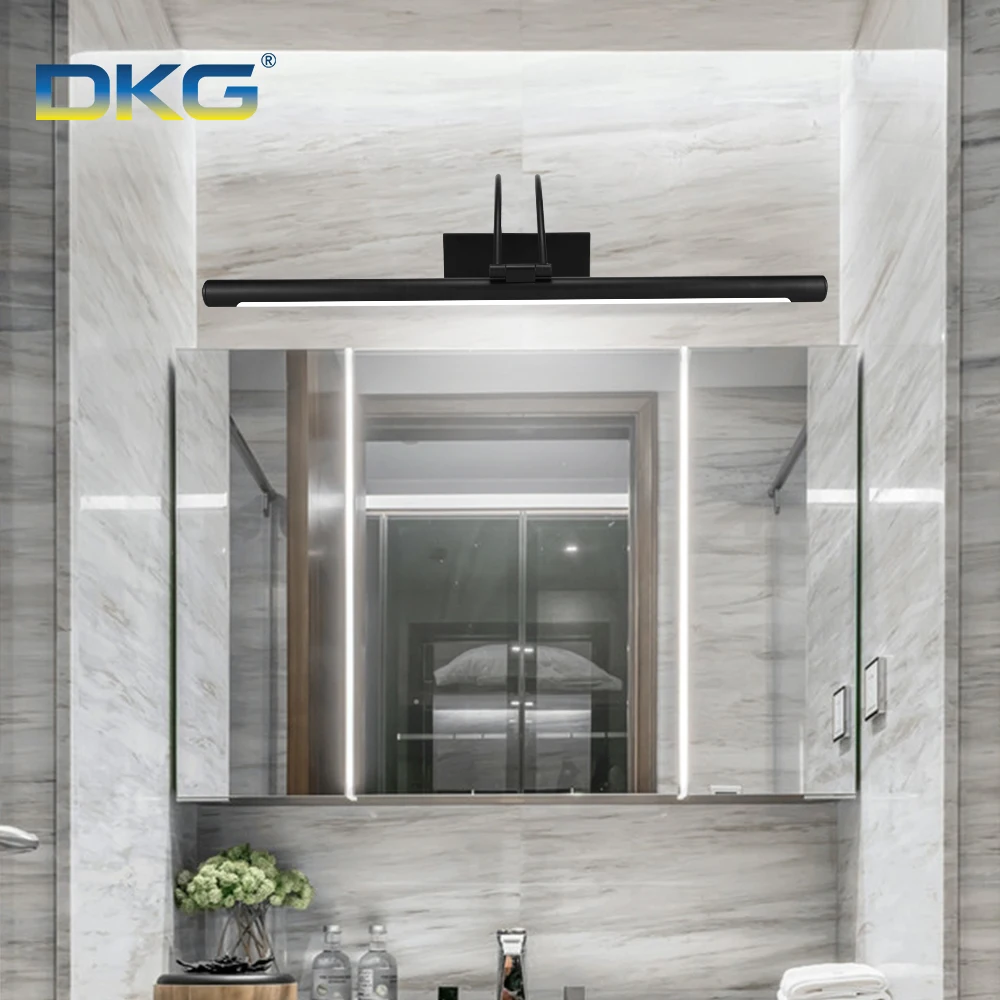  Led Mirror Light Bathroom Wall Light Waterproof 12W 90-260V Black Silver Shell Wall Mounted Bathroo - 32992382256