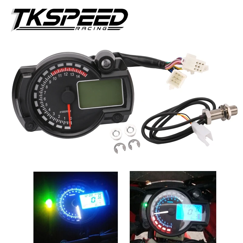 15000rpm Modern Motorcycle Digital Light Lcd Digital Gauge