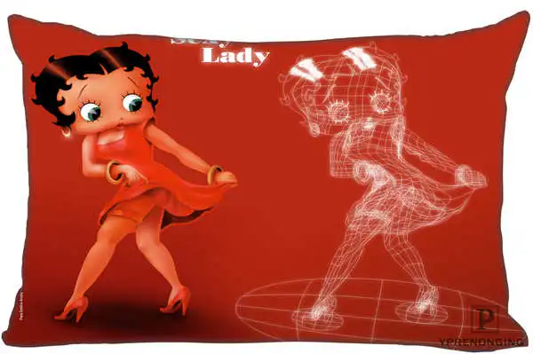 Пользовательские Betty Boop наволочка прямоугольник Наволочки на молнии 35x45,40x60 см(одна сторона печать) 180516-07 - Цвет: Rectangle Pillowcase