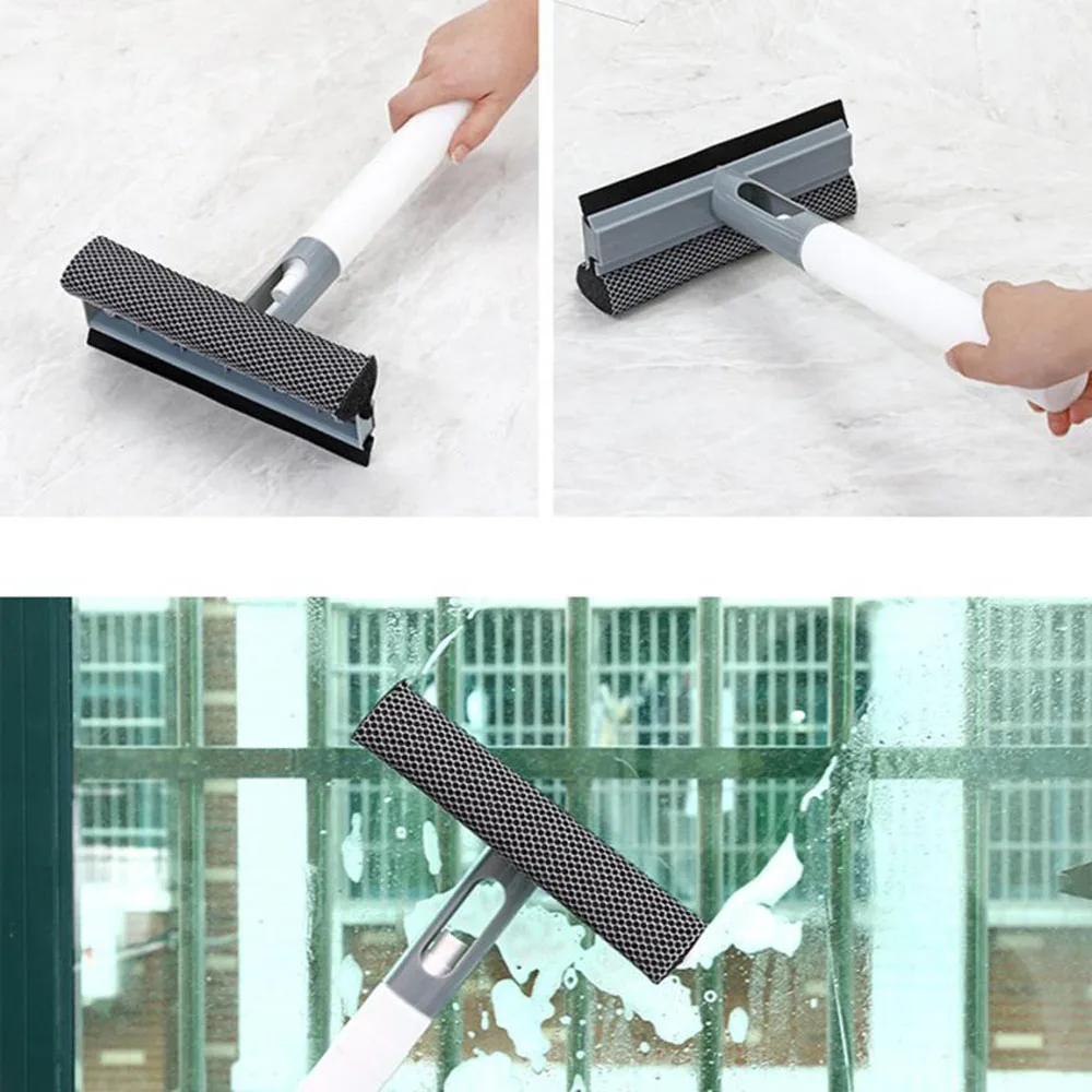 Long Handle cleaning brush Window Cleaner Glass Squeegee Telescopic rod