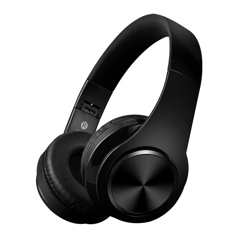 Черный GYKZ Bluetooth 5,0 наушники многофункциональная гарнитура беспроводные наушники микрофон Игровые наушники 128G TF карта памяти наушники - Цвет: Черный
