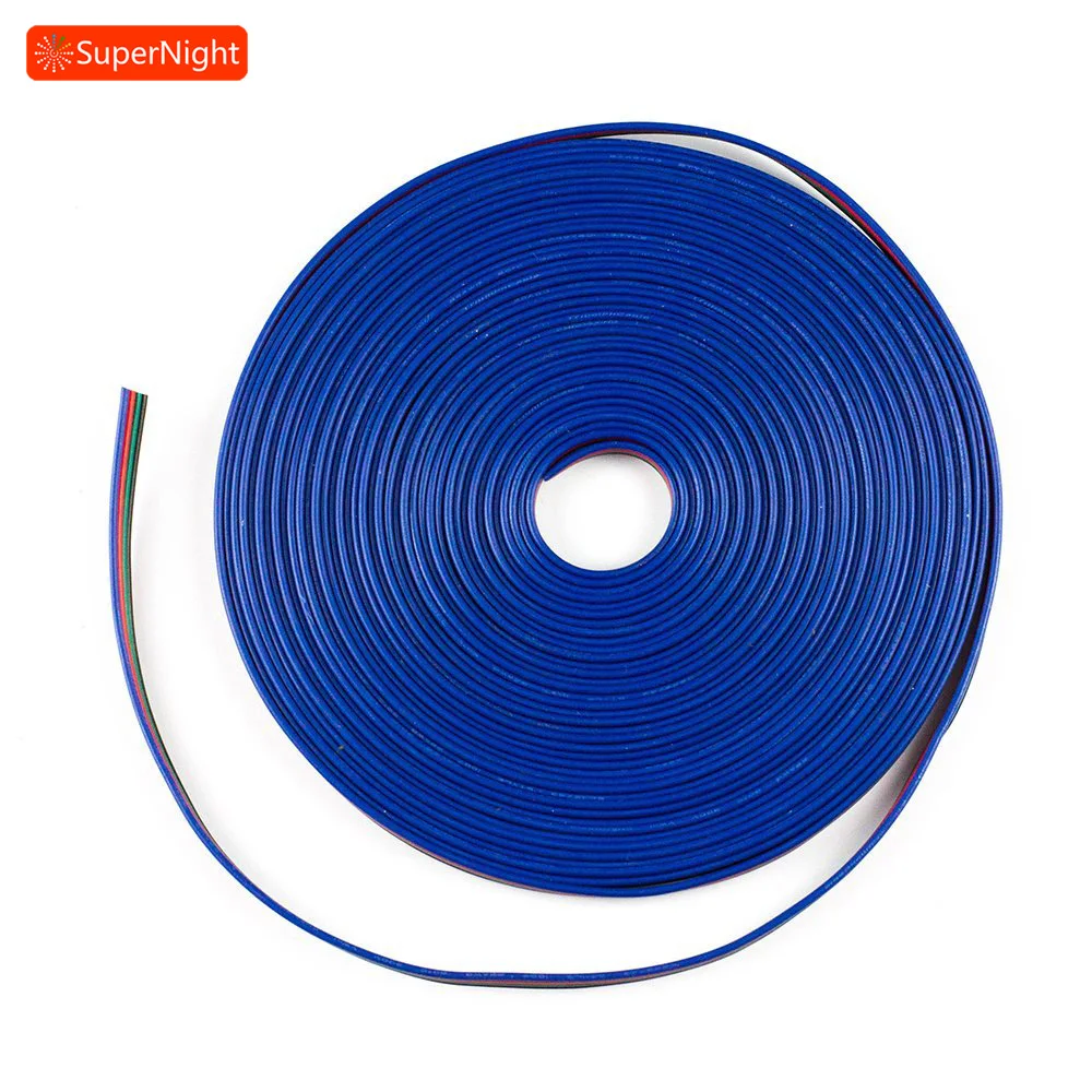 10M 4 pin Extension Cable for SMD 5050 3528 RGB LED Strip Lights Flexible Lamp Band Connector Wire Connecting Line Accessories RBA 
