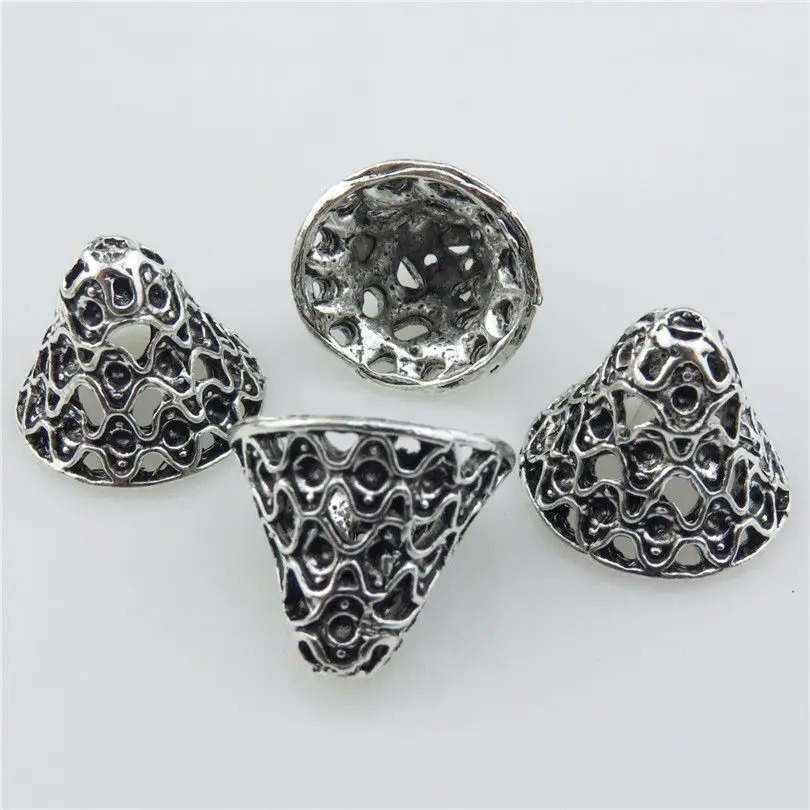 Y21206 12pcs/lot Vintage Silver Jewelry Craft Tassel Ends Cap Fit Drop Earring Making | Украшения и аксессуары