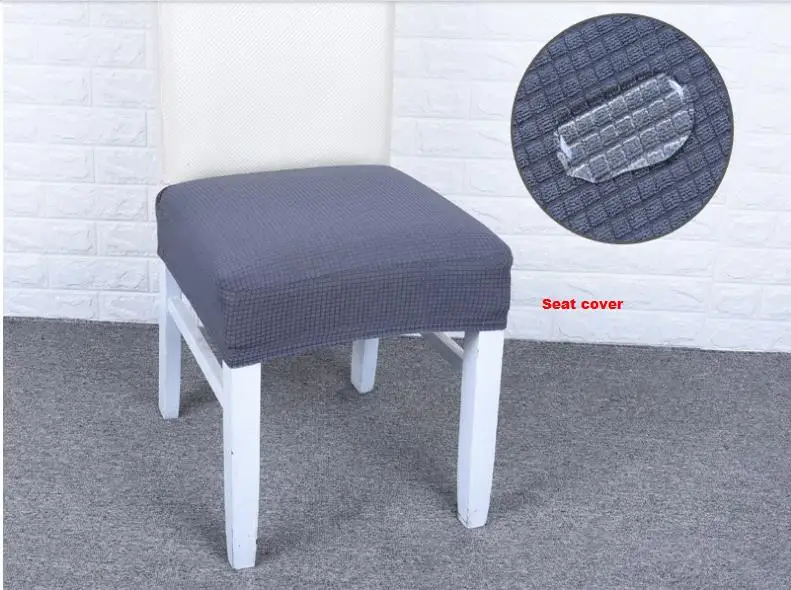 

Waterproof stretch fabric chair cover universal split seat cover modern simple solid color stool cover