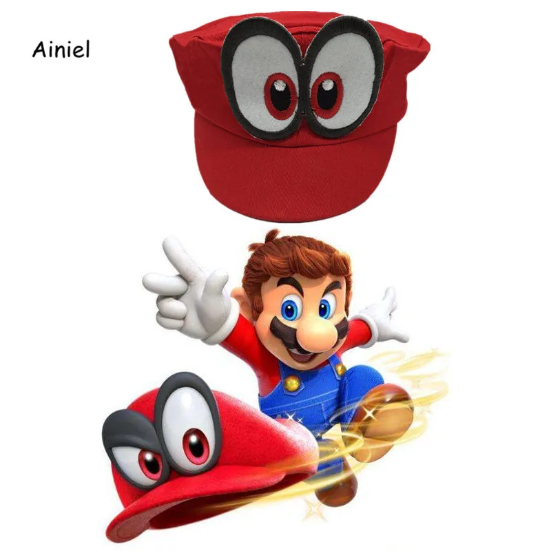 

Ainiel Game Super Mario Odyssey Cap Red Adjustable Cotton Baseball Caps Unisex Leisure Sun Hats For Women Men Girl and Boys
