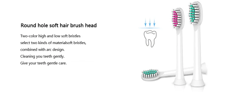 LANSUNG насадки для зубных щеток сменные насадки для электрической зубной щетки U1 A39 A39plus A1 SN901 SN902 зубная щетка для гигиены полости рта 4