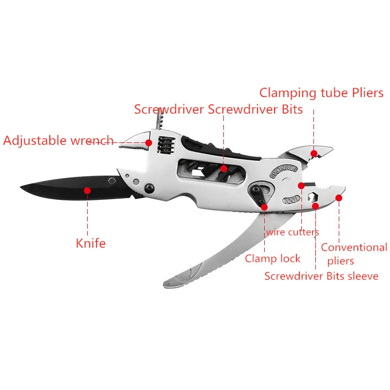 Складной многофункциональный инструмент для ремонта ножей Отрегулируйте отвертку гаечный ключ плоскогубцы многоцелевой многофункциональный гаечный ключ для отдыха на природе