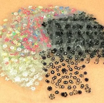 

50sheets/set 3D Floral Design Patterns Nail Stickers Mixed Decals Transfer Manicure Tips 3D Nail Art Decorations