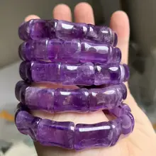 Натуральный аметист камень бусины браслет драгоценный камень ювелирные изделия браслет для женщин для подарка оптом