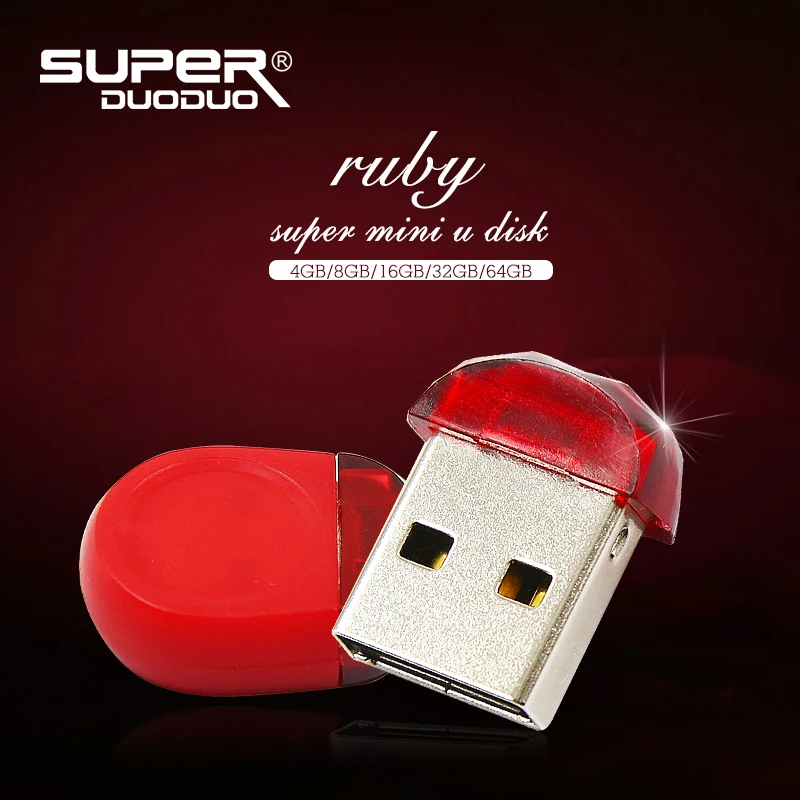 

Super mini red USB Flash Drive 64GB USB 2.0 pen drive 32GB 64GB memory stick creative PenDrive 16GB U disk with small design