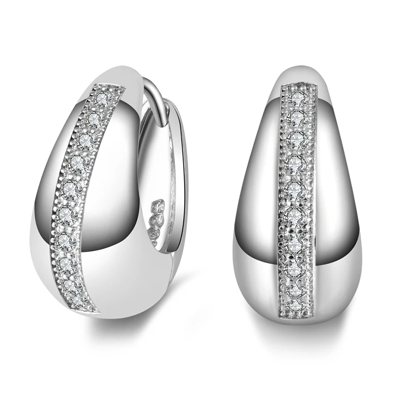 

Fashion Pendientes Silver Stud Earrings Cubic Zirconia 925 Silver Earings for Women Brincos YDHE253