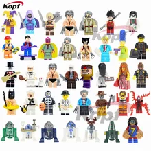 Супер Герои войны Джокер Люк Скайуокер Росомаха Марти Макфлай скелетор он-человек он человек геман строительные блоки Дети подарок игрушка