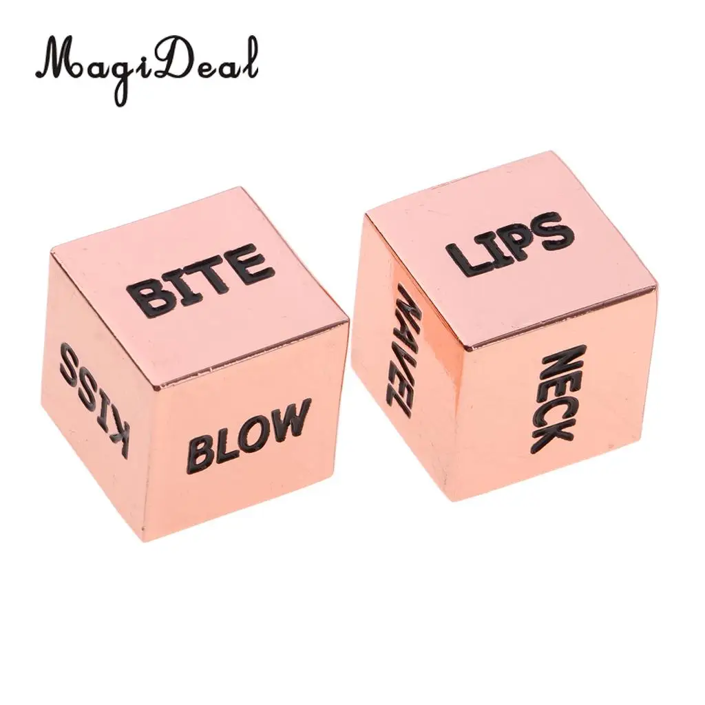 Sex Dice Toys Erotic Craps Dice Position Sex Games for Couple Gift Rose Gold